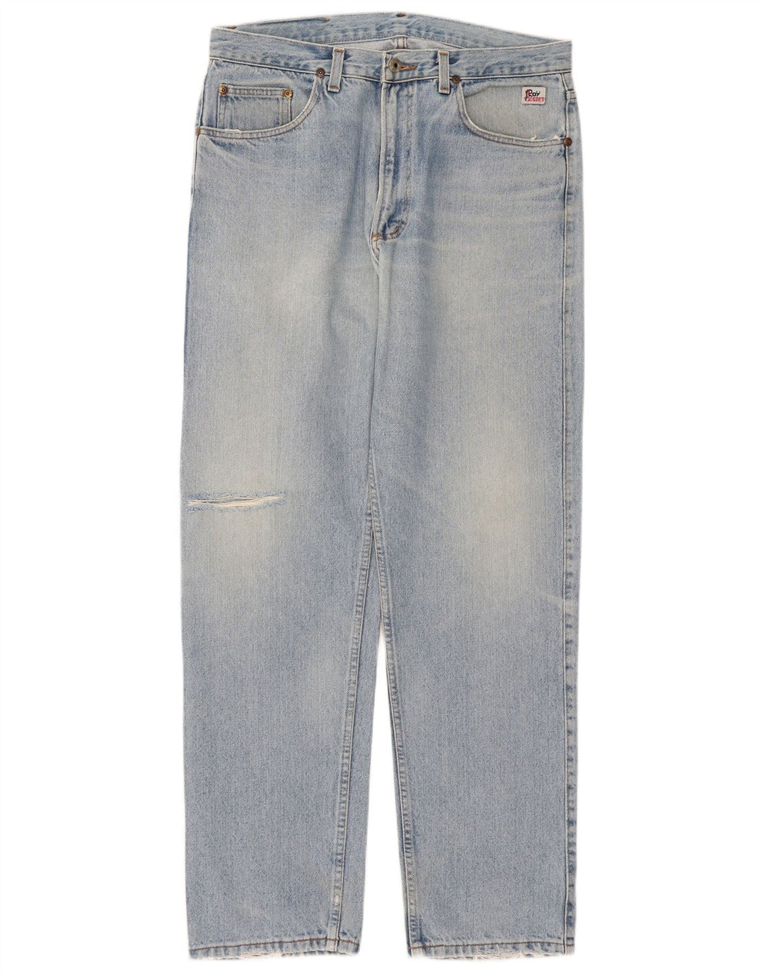 Roy Rogers Mens Distressed Straight Jeans W34 L33 Blue
