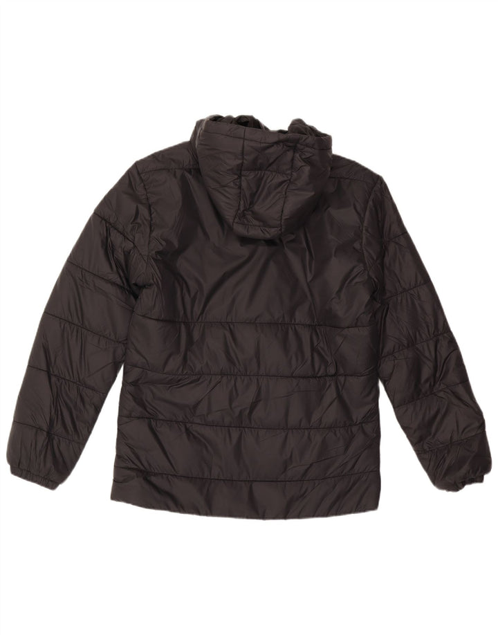 Puma Mens Hooded Padded Jacket UK 36 Small Black Nylon