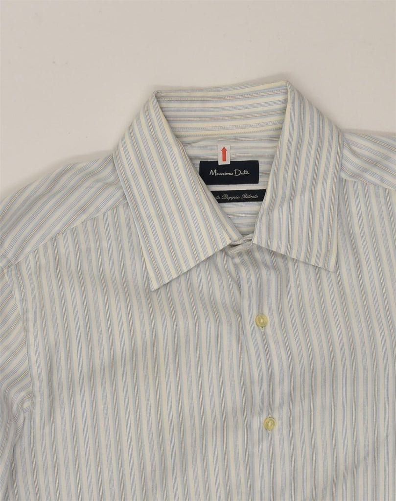 MASSIMO DUTTI Mens Shirt Size 17 XL Grey Pinstripe Cotton | Vintage Massimo Dutti | Thrift | Second-Hand Massimo Dutti | Used Clothing | Messina Hembry 