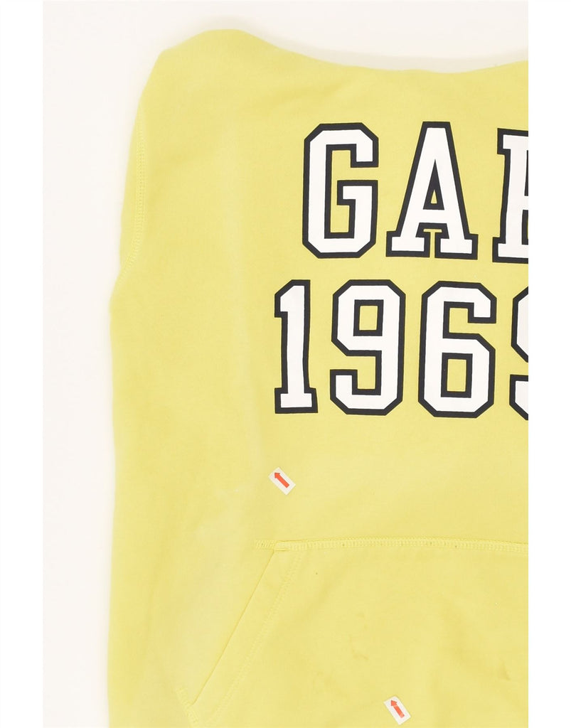 GAP Boys Graphic Hoodie Jumper 14-15 Years 2XL Yellow Cotton | Vintage Gap | Thrift | Second-Hand Gap | Used Clothing | Messina Hembry 