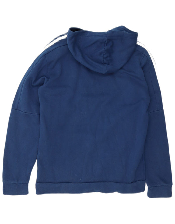 Adidas Mens Hoodie Jumper Small Navy Blue Cotton