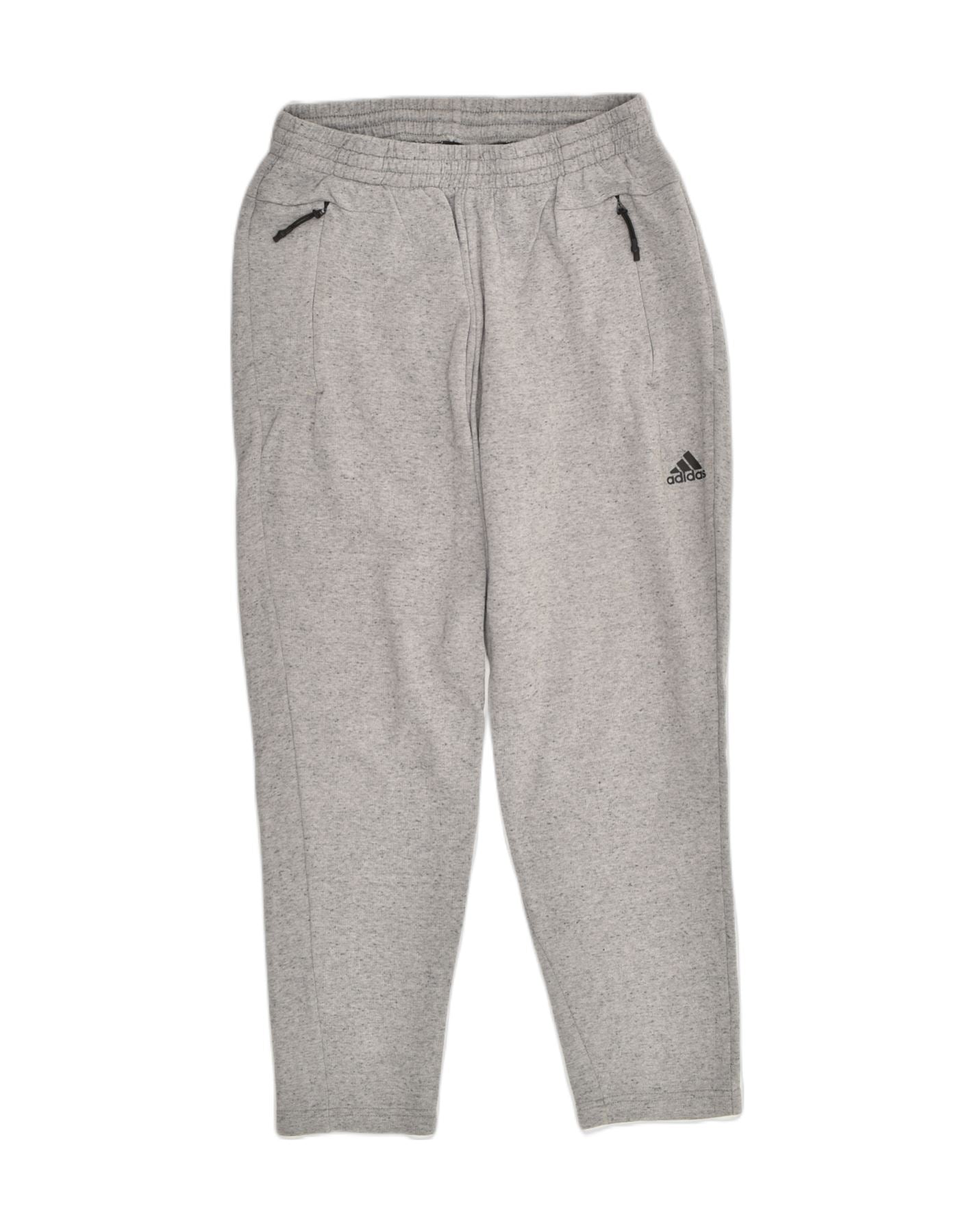 ADIDAS Pantalon de survêtement pour femme UK 14 Coton moucheté gris moyen