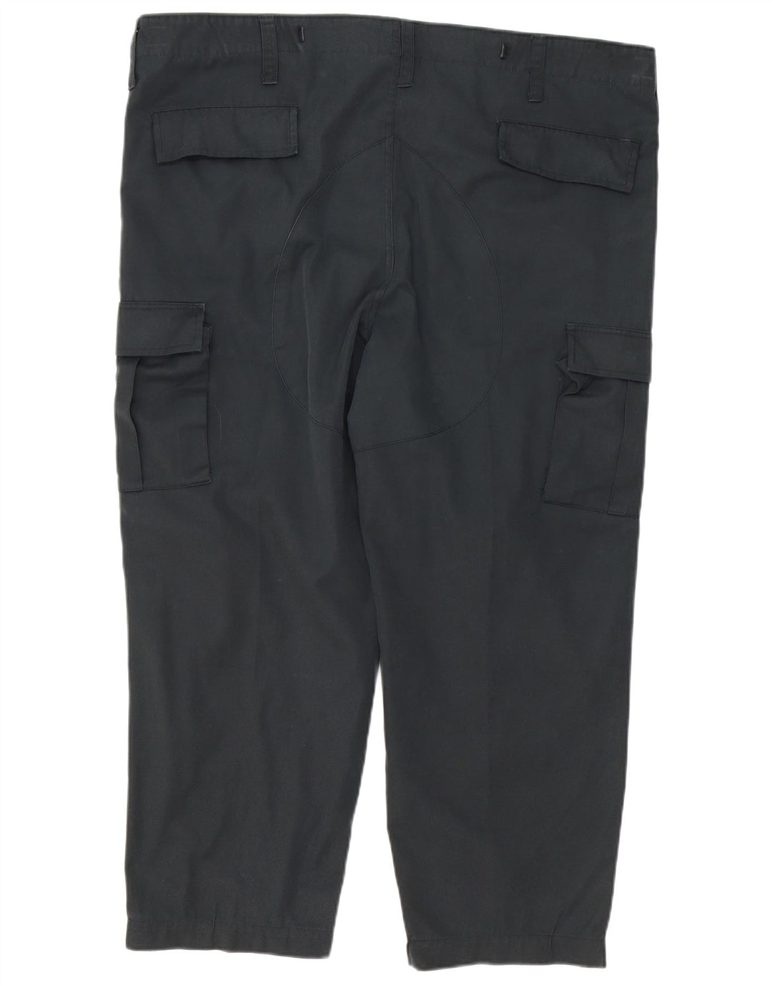 Vintage Mens Tapered Cargo Trousers XL W40 L27 Black Polyester