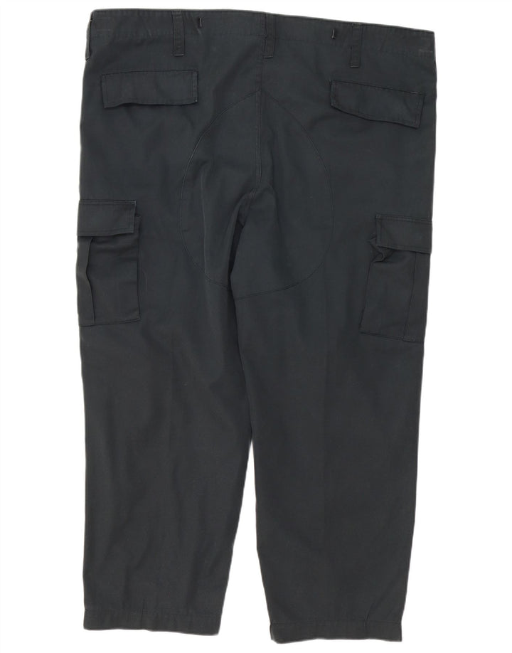 Vintage Mens Tapered Cargo Trousers XL W40 L27 Black Polyester