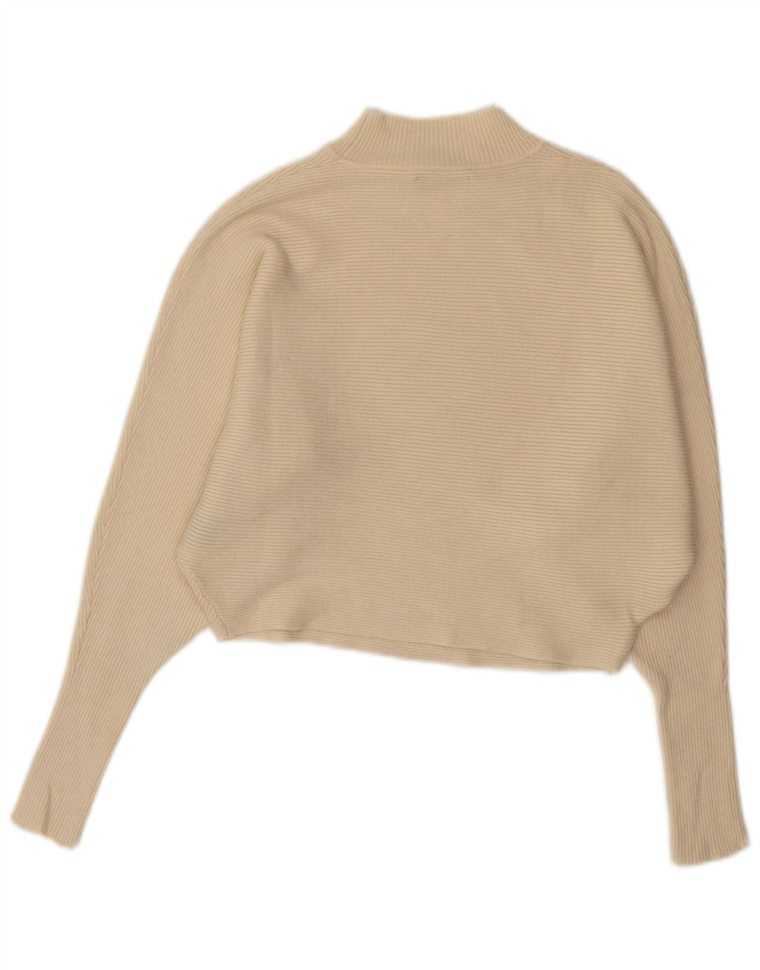 ZARA Womens Oversized Turtle Neck Jumper Sweater UK 10 Small Off White