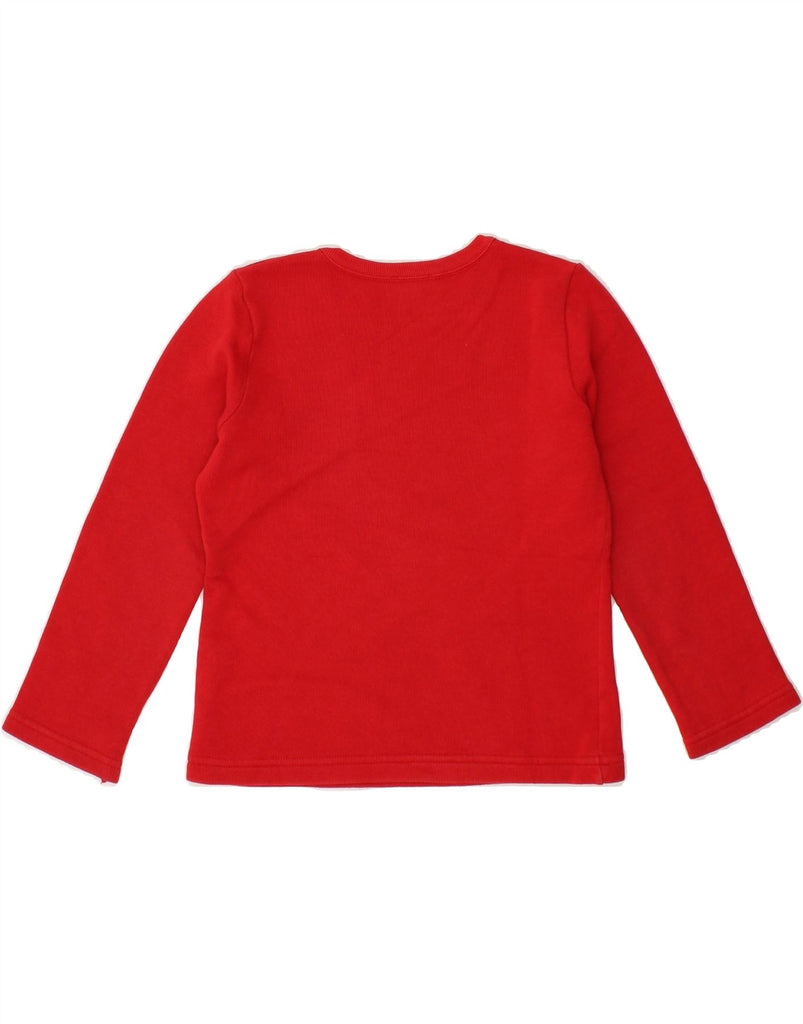 BENETTON Girls Graphic Sweatshirt Jumper 4-5 Years XS  Red | Vintage Benetton | Thrift | Second-Hand Benetton | Used Clothing | Messina Hembry 