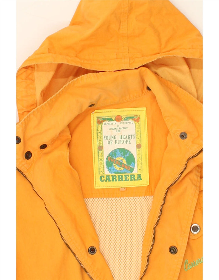 CARRERA Boys Hooded Windbreaker Jacket 9-10 Years Yellow Vintage Carrera and Second-Hand Carrera from Messina Hembry 