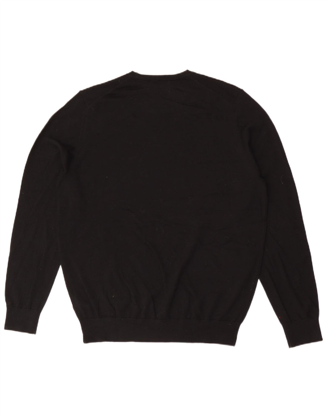 Autograph  Mens Crew Neck Jumper Sweater Large Black Merino Wool