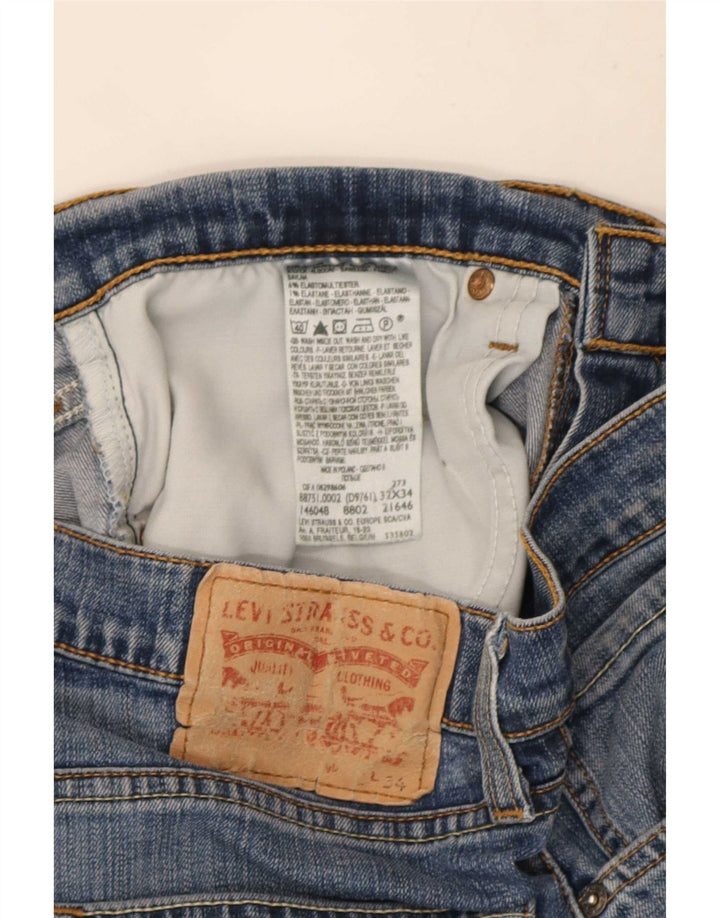 Levi's Mens Straight Jeans W32 L34 Blue Cotton