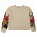 Zara Womens Graphic Oversized Sweatshirt Jumper UK 14 Medium White Floral