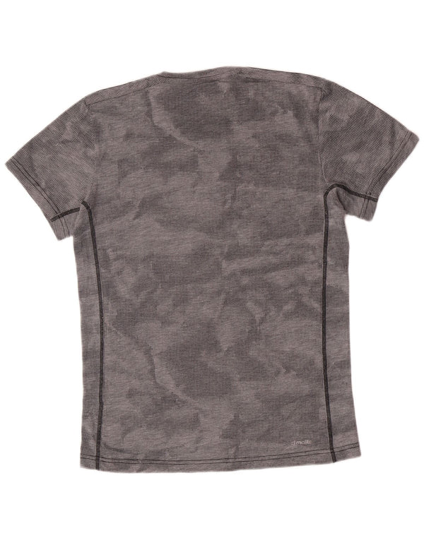 Adidas Mens Climalite T-Shirt Top Small Grey Camouflage Polyester