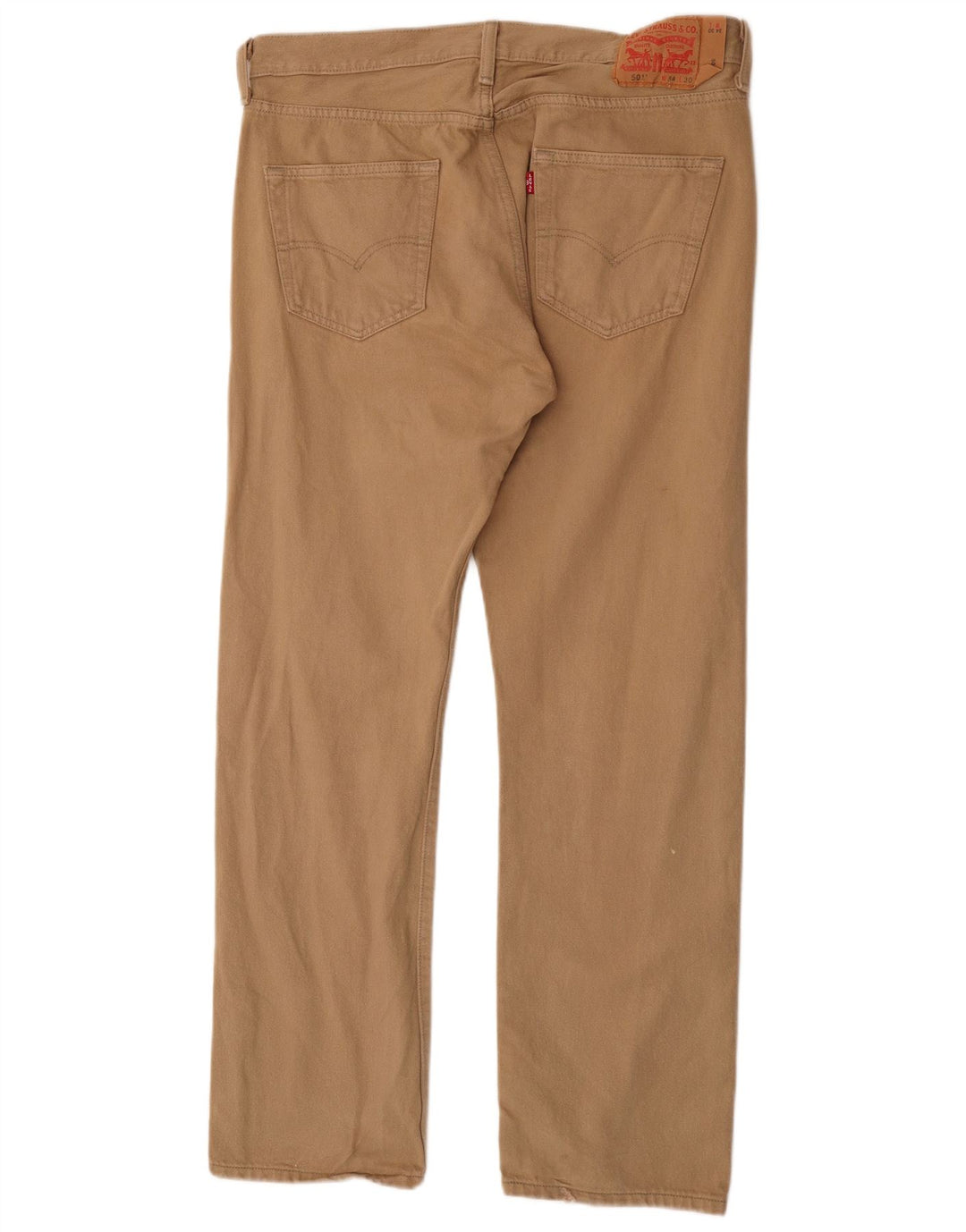 Levi's Mens 501 Stretch Straight Jeans W34 L30 Brown Cotton