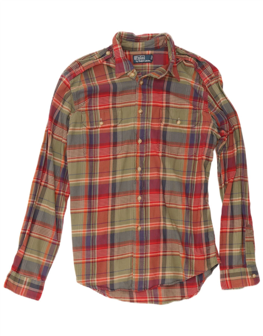Polo Ralph Lauren Mens Shirt Large Multicoloured Plaid Cotton