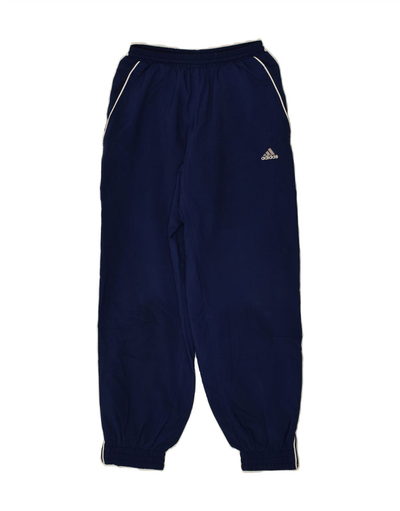 ADIDAS Boys Tracksuit Trousers Joggers 9-10 Years Navy Blue Polyester | Vintage Adidas | Thrift | Second-Hand Adidas | Used Clothing | Messina Hembry 