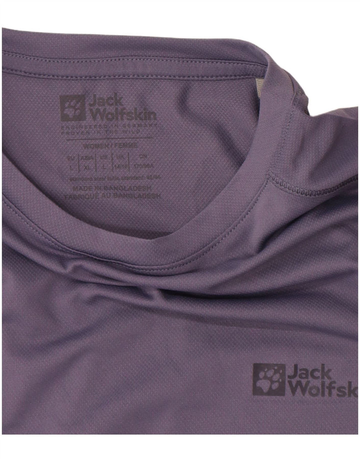 JACK WOLFSKIN Womens T-Shirt Top UK 14/16 Large Purple Polyester