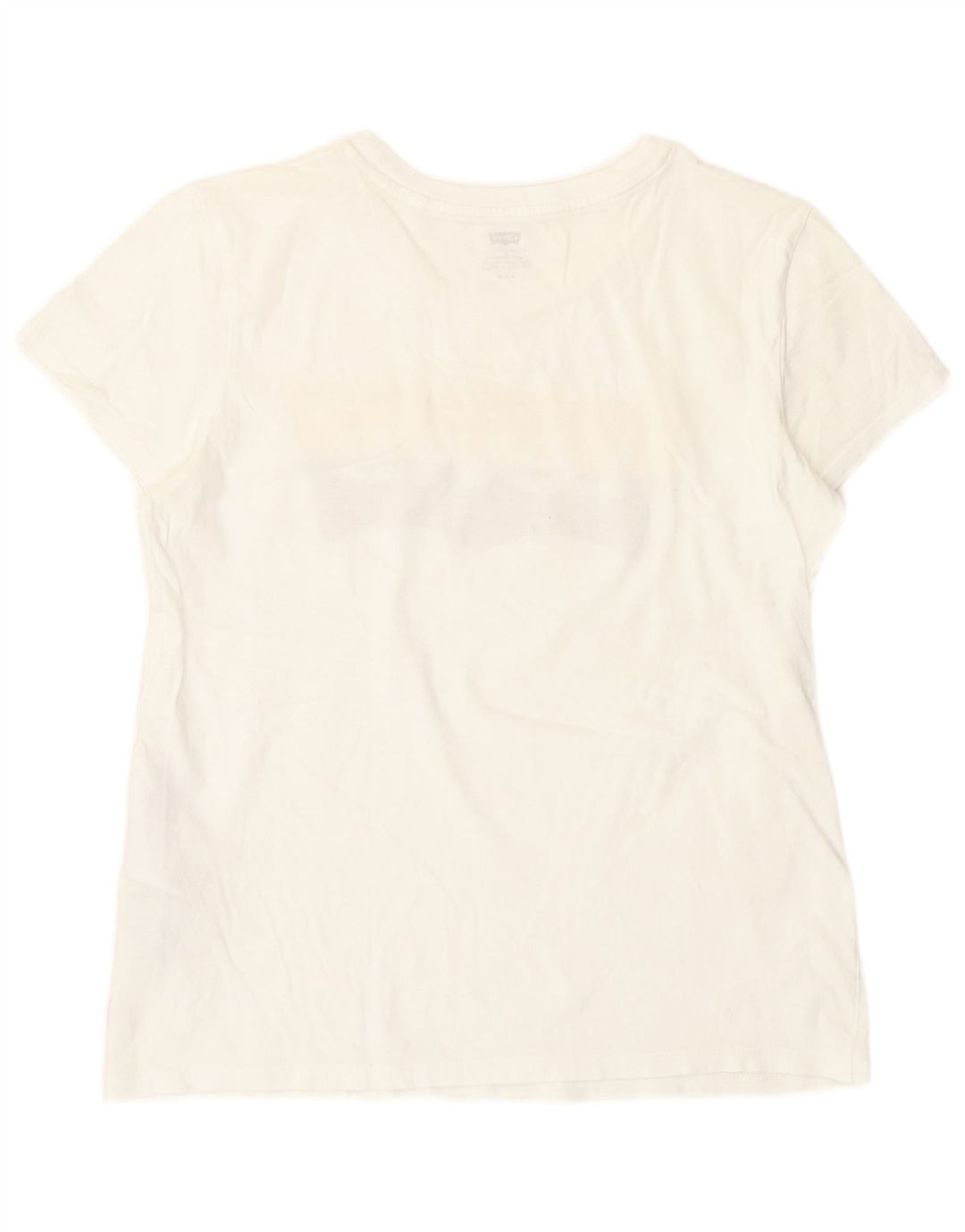 Levi's Womens Graphic T-Shirt Top UK 14 Medium White Cotton
