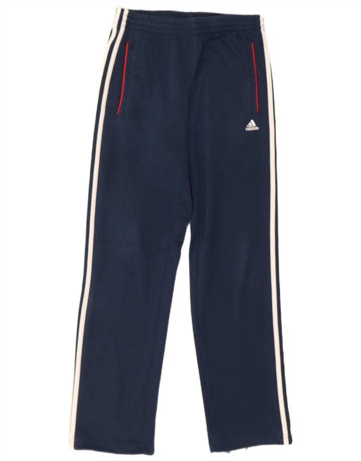Adidas Mens Full Tracksuit UK 36/38 Small Navy Blue Colourblock Polyester