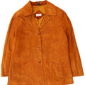 Peter Hahn Womens Suede Jacket US 23 3XL Brown Leather