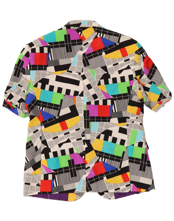 Opposuits Mens 2 Button Blazer Jacket UK 46 3XL Multicoloured Geometric