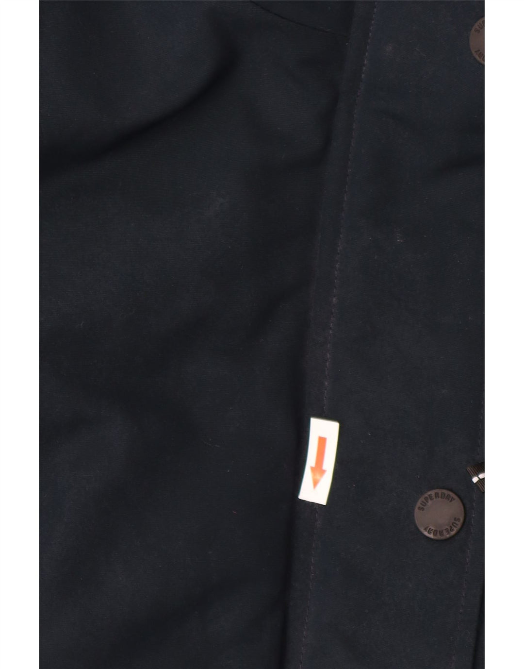 Superdry Womens Hooded Padded Jacket UK 10 Small Navy Blue Polyester