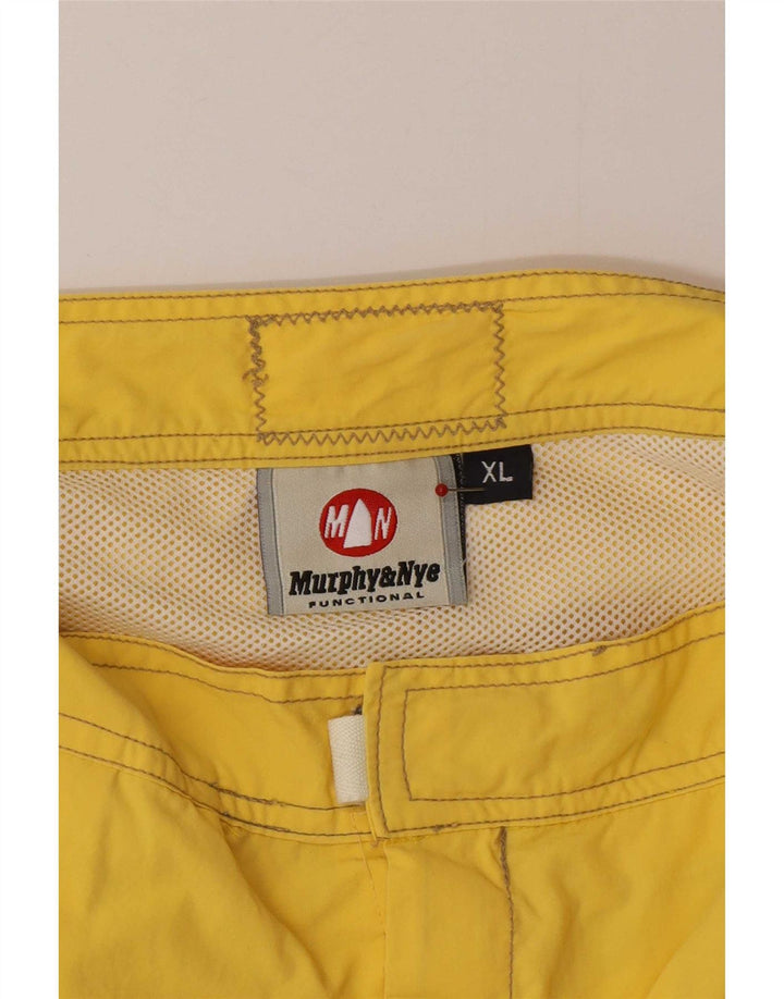 Murphy & Nye Mens Swimming Shorts XL Yellow Polyamide