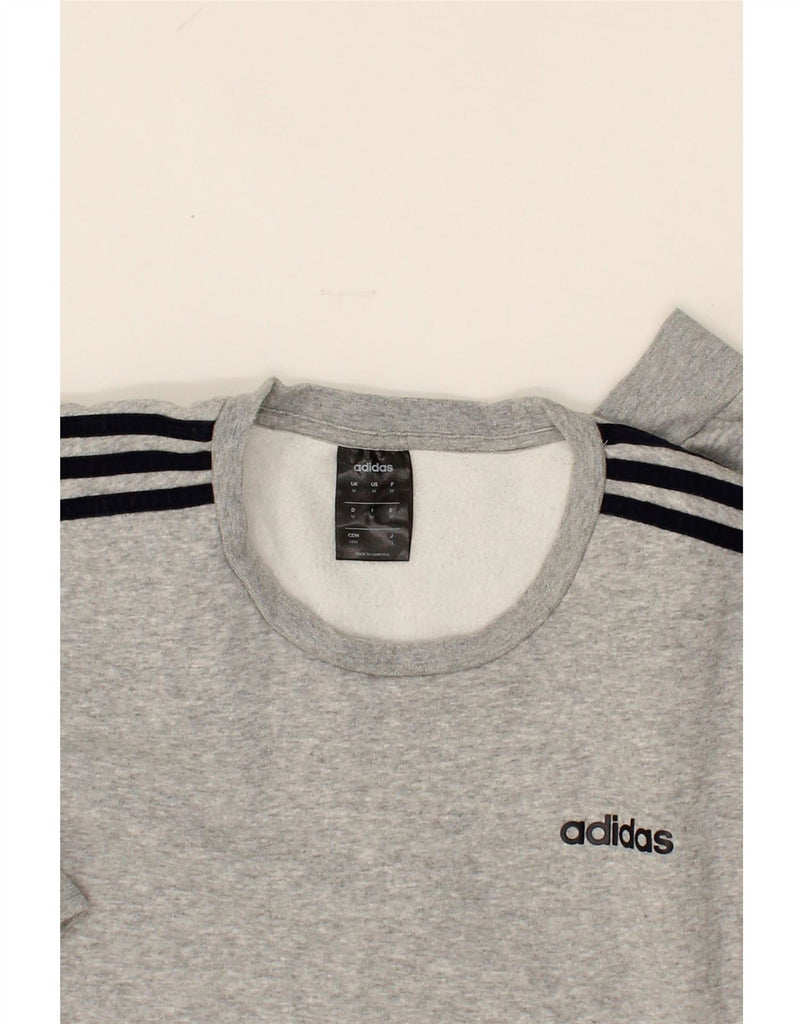 ADIDAS Mens Graphic Sweatshirt Jumper Medium Grey Cotton Vintage Adidas and Second-Hand Adidas from Messina Hembry 