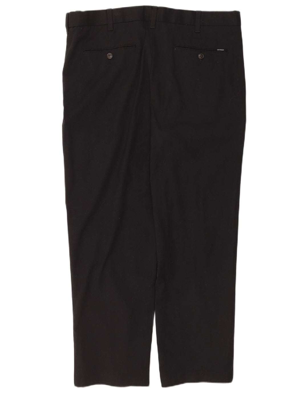 Marks & Spencer Mens Straight Suit Trousers W40 L28 Black Cotton