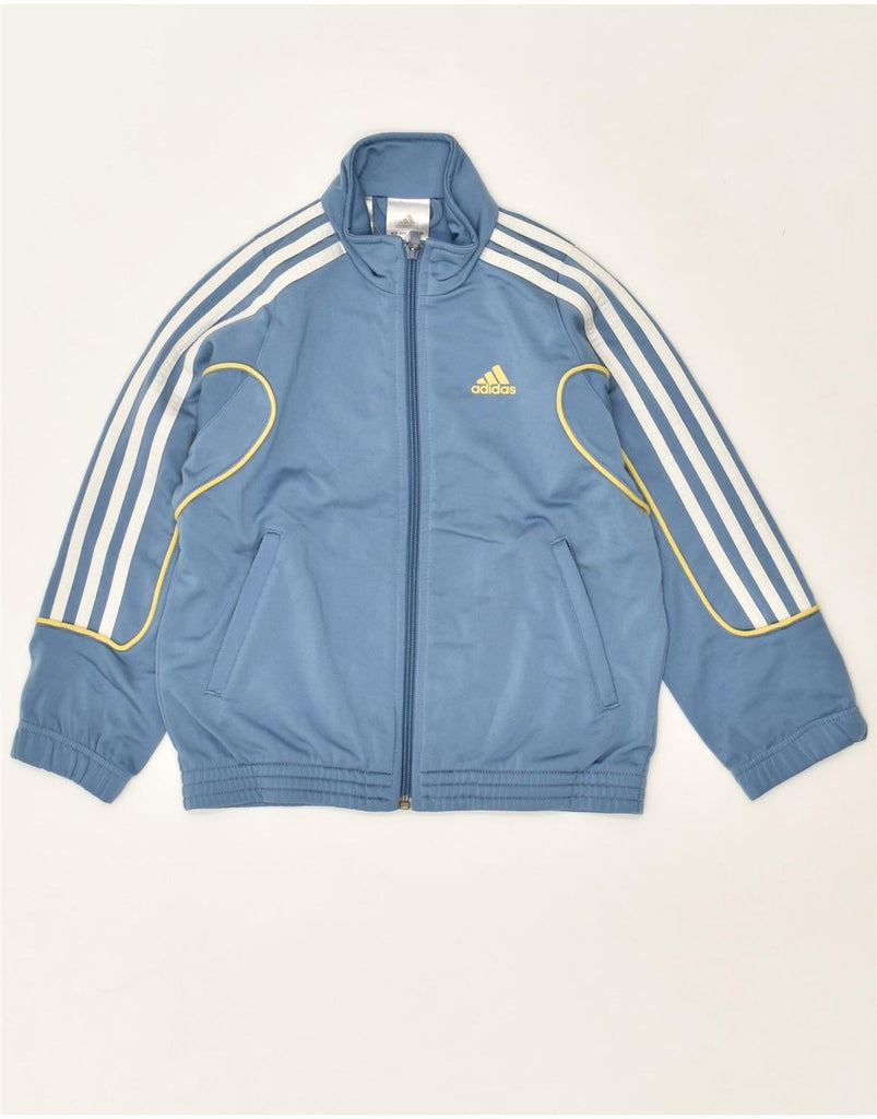 ADIDAS Boys Tracksuit Top Jacket 7-8 Years Blue Polyester | Vintage Adidas | Thrift | Second-Hand Adidas | Used Clothing | Messina Hembry 