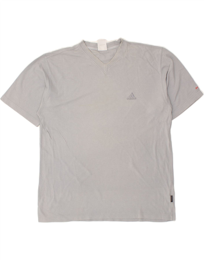 ADIDAS Mens T-Shirt Top UK 44/46 Large Grey Cotton | Vintage Adidas | Thrift | Second-Hand Adidas | Used Clothing | Messina Hembry 