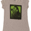 Lee Womens Graphic T-Shirt Top UK 12 Medium Grey Cotton