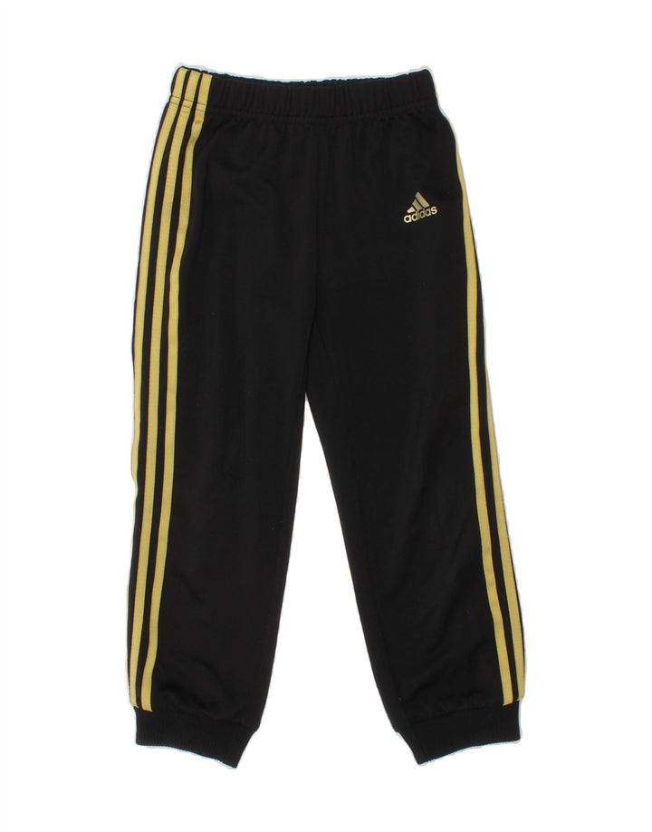 ADIDAS Boys Full Tracksuit 3-4 Years  Black Polyester Vintage Adidas and Second-Hand Adidas from Messina Hembry 