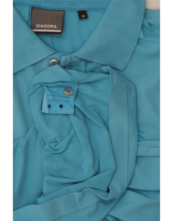 Diadora Mens Polo Shirt Medium Blue Cotton