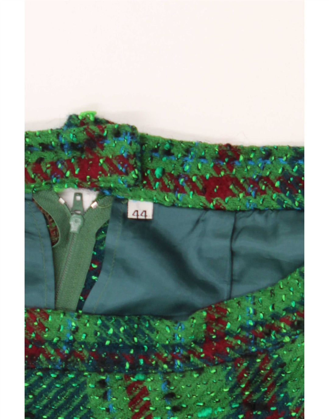 Vintage Womens Pencil Skirt IT 44 Medium W28 Green Plaid