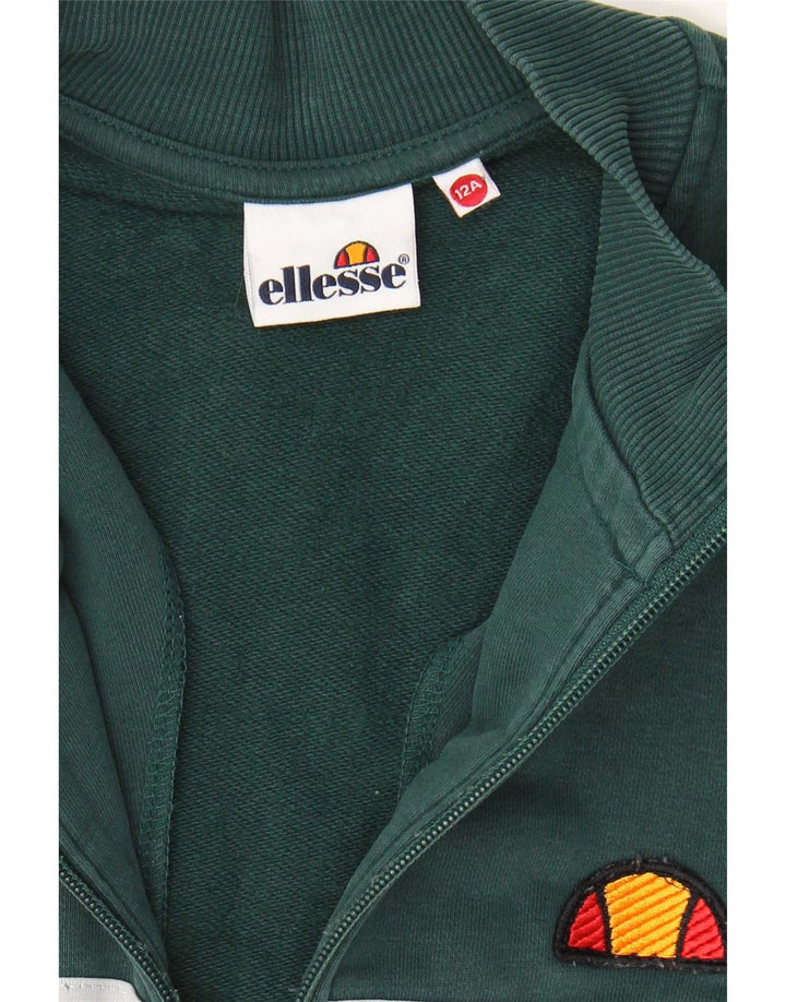 Ellesse Boys Tracksuit Top Jacket 11-12 Years Green Colourblock