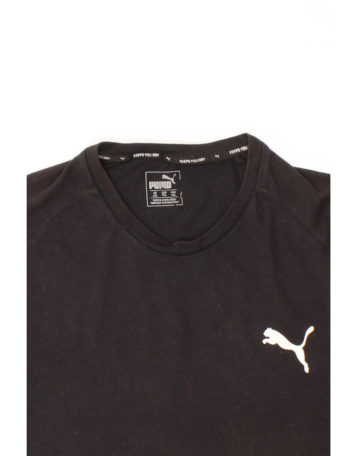 PUMA Womens T-Shirt Top UK 20 2XL Black Vintage Puma and Second-Hand Puma from Messina Hembry 