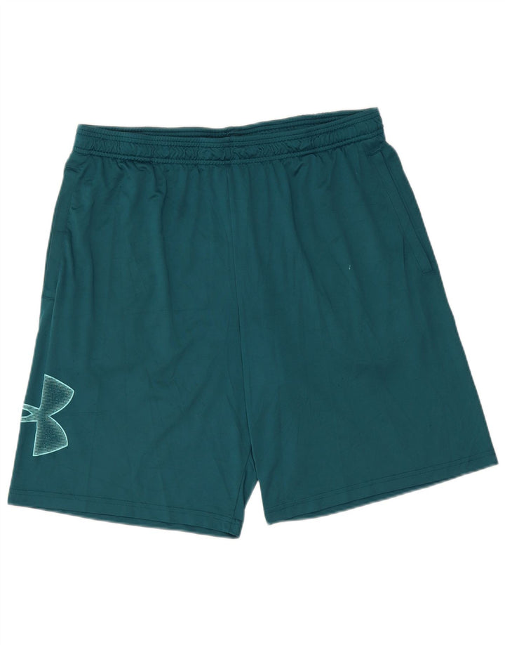 UNDER ARMOUR Mens Heat Gear Graphic Sport Shorts XL  Blue