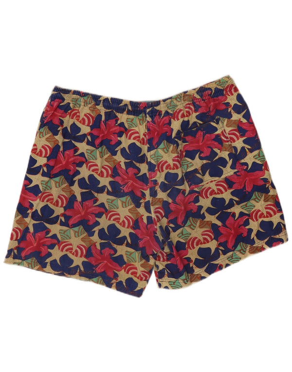 MONTANA Mens Swimming Shorts XL Multicoloured Floral Cotton