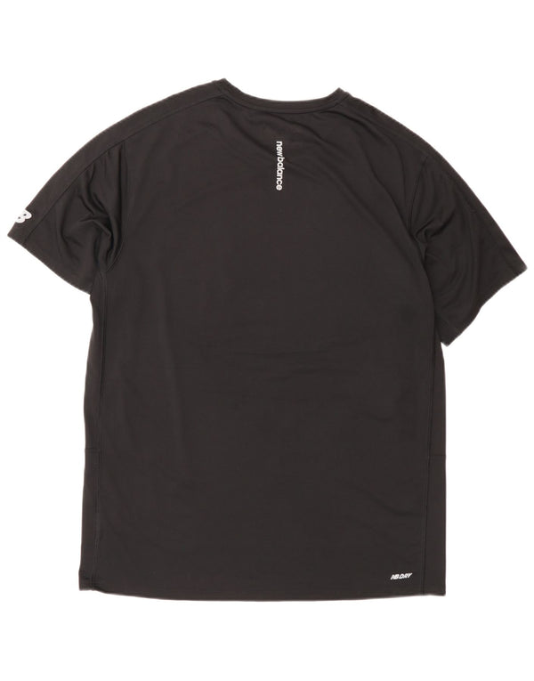 New Balance Mens Graphic T-Shirt Top Medium Black