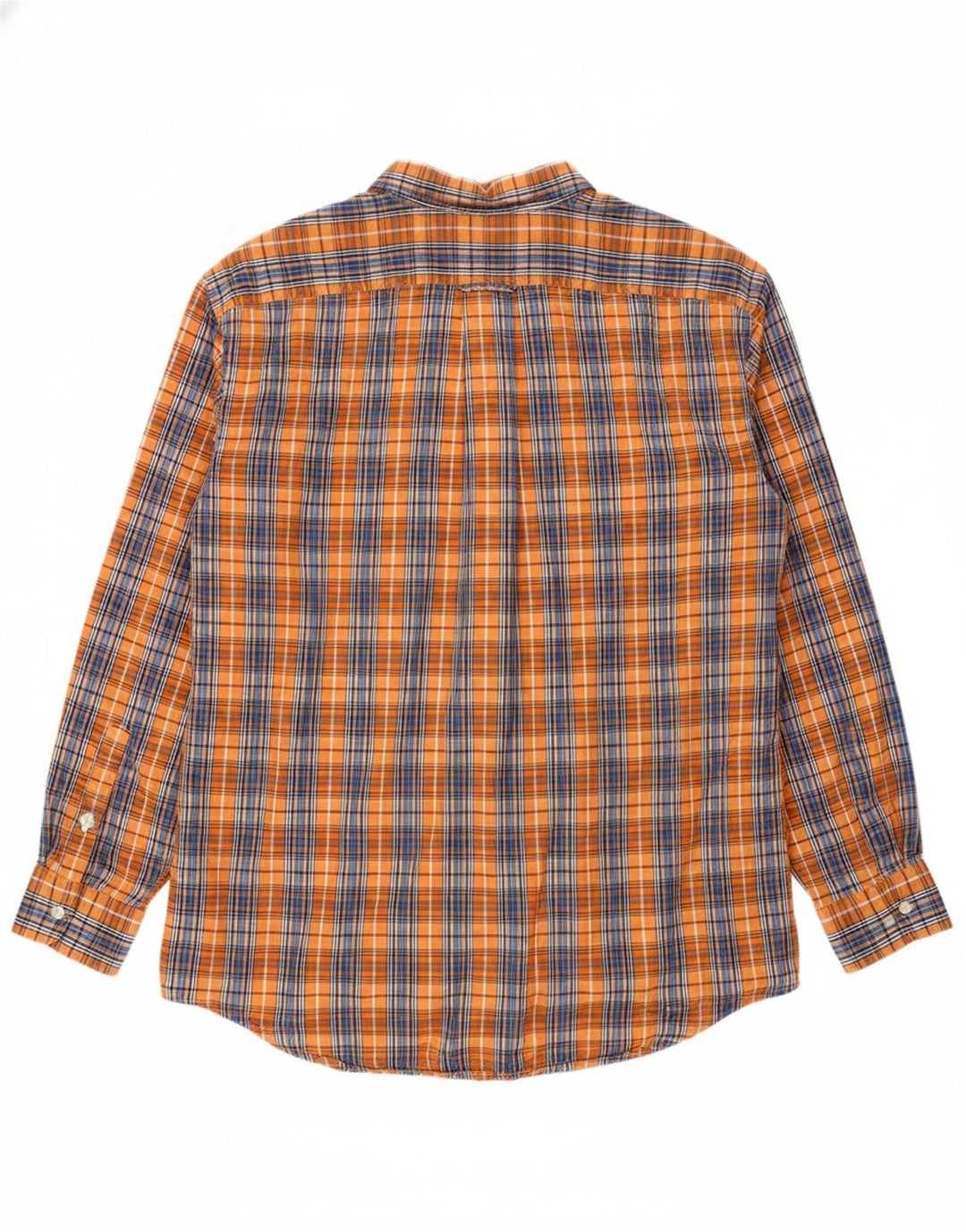 IZOD Mens Big & Tall Shirt 2XL Orange Check Cotton