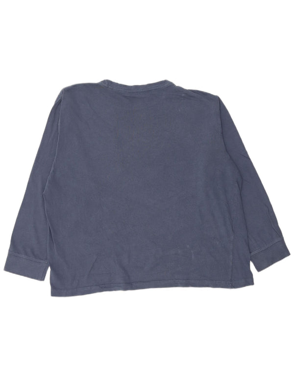 Lee Womens Classic Fit Top Long Sleeve UK 16 Large Navy Blue Cotton