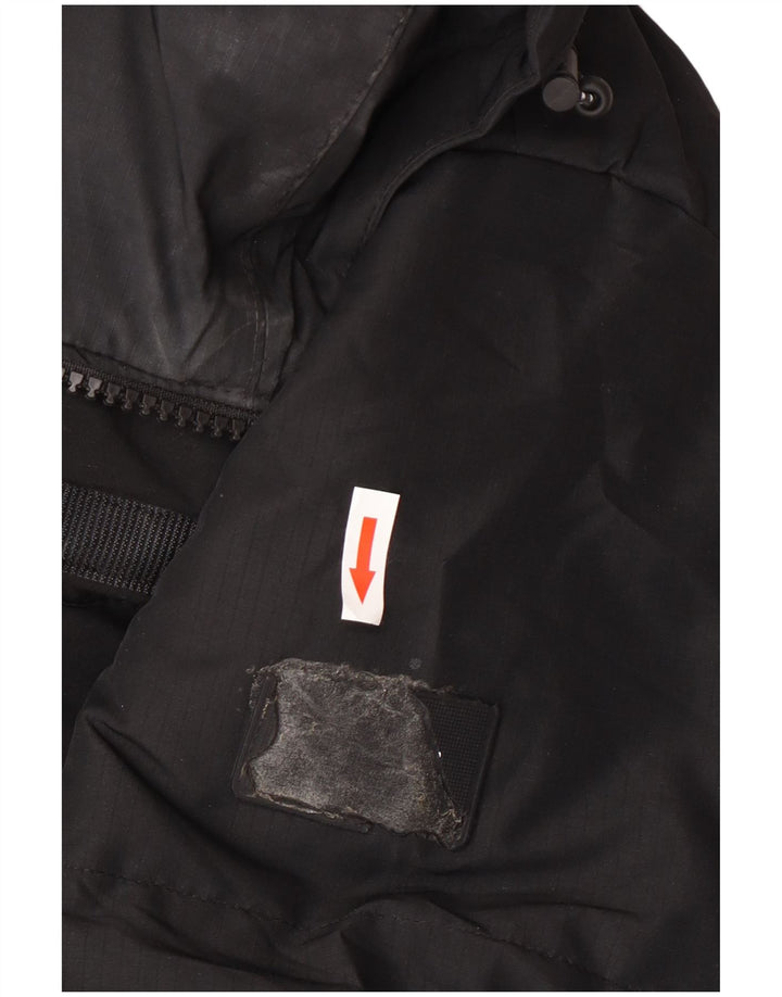 Zara Mens Hooded Padded Jacket UK 44 2XL Black Polyester