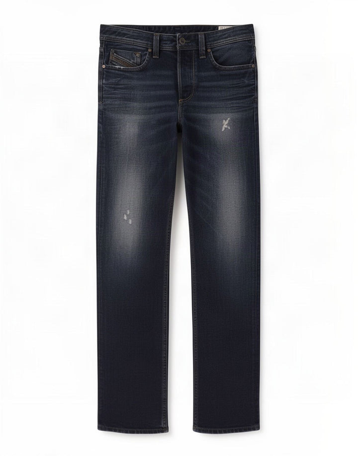 Diesel Mens Larkee Distressed Regular Straight Jeans W31 L32 Navy Blue
