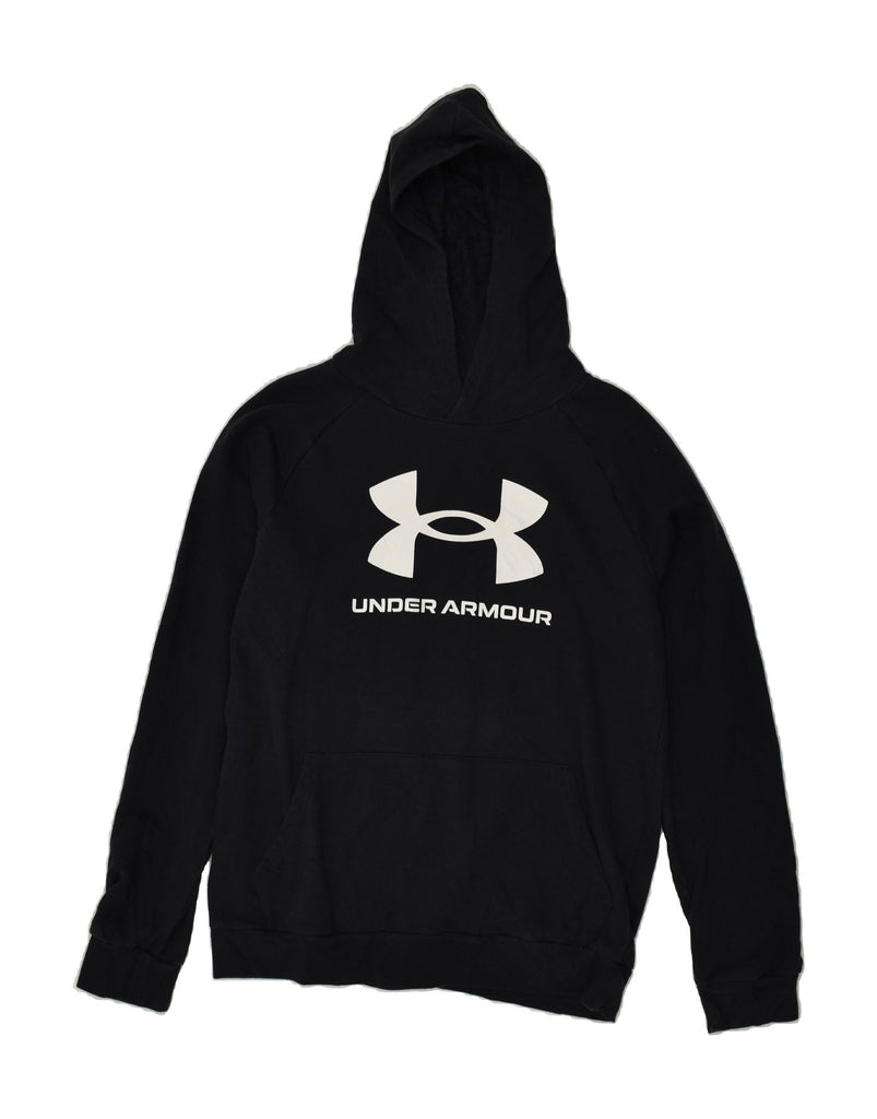 UNDER ARMOUR Boys Cold Gear Graphic Hoodie Jumper 13-14 Years XL Black | Vintage Under Armour | Thrift | Second-Hand Under Armour | Used Clothing | Messina Hembry 