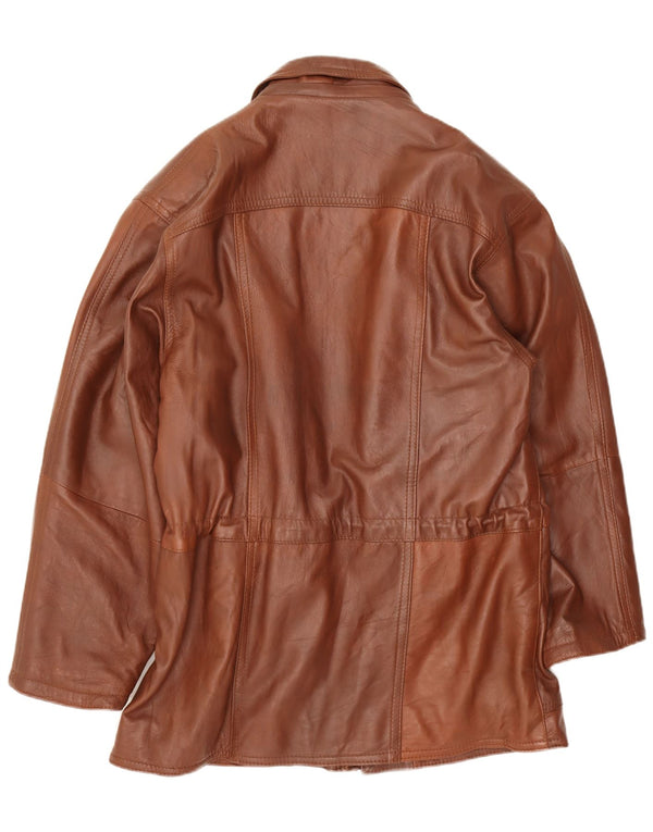 Lavorazione Artigiana Mens Leather Jacket UK 44 2XL Brown Leather
