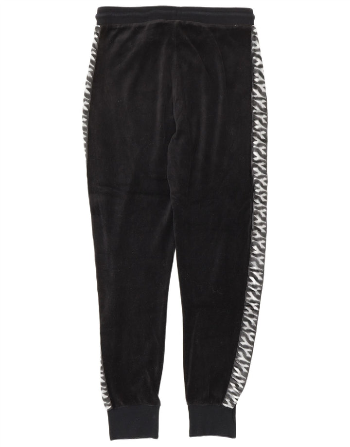 DIADORA Womens Oversized Velour Full Tracksuit UK 10 Small  Black