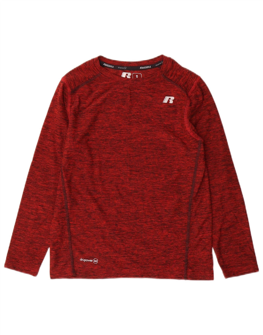 Russell Athletic Boys Dri-Power Top Long Sleeve 7-8 Years Medium Maroon