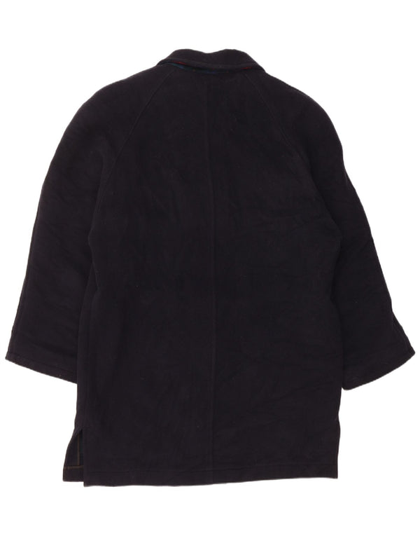 PIERRE CARDIN Mens Overcoat UK 40 Large Navy Blue Cashmere