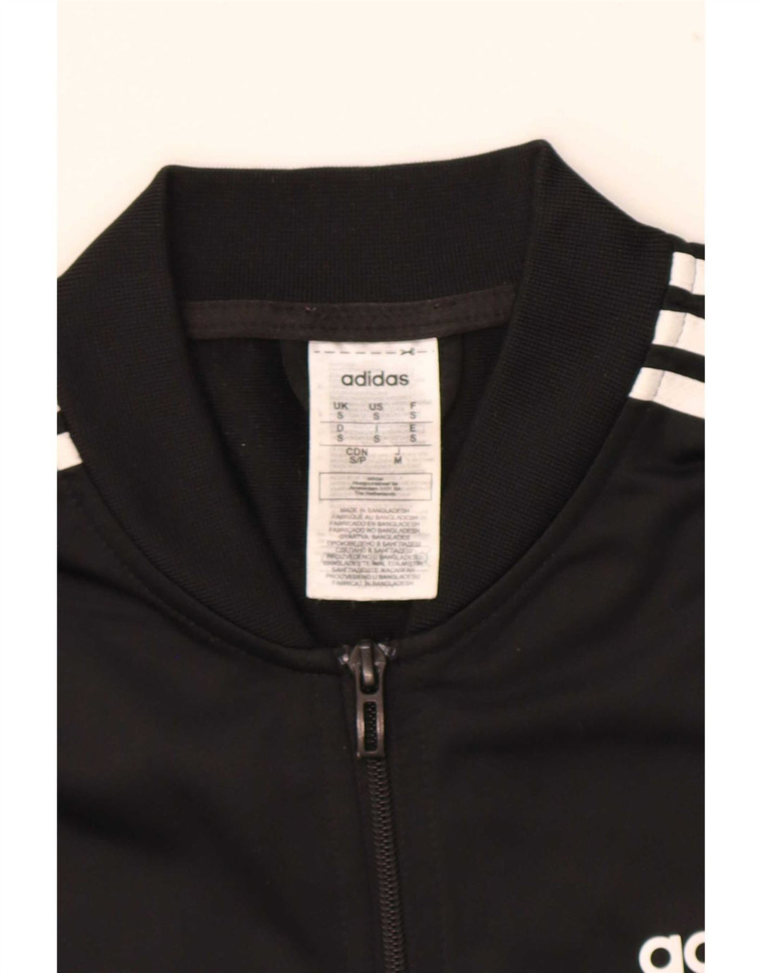 Adidas Mens Tracksuit Top Jacket Small Black Polyester