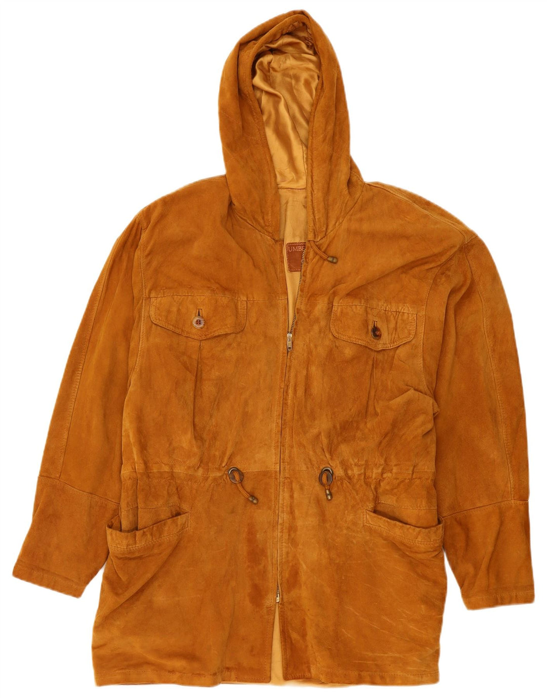 Umberto Olivieri Womens Suede Jacket IT 44 Medium Brown