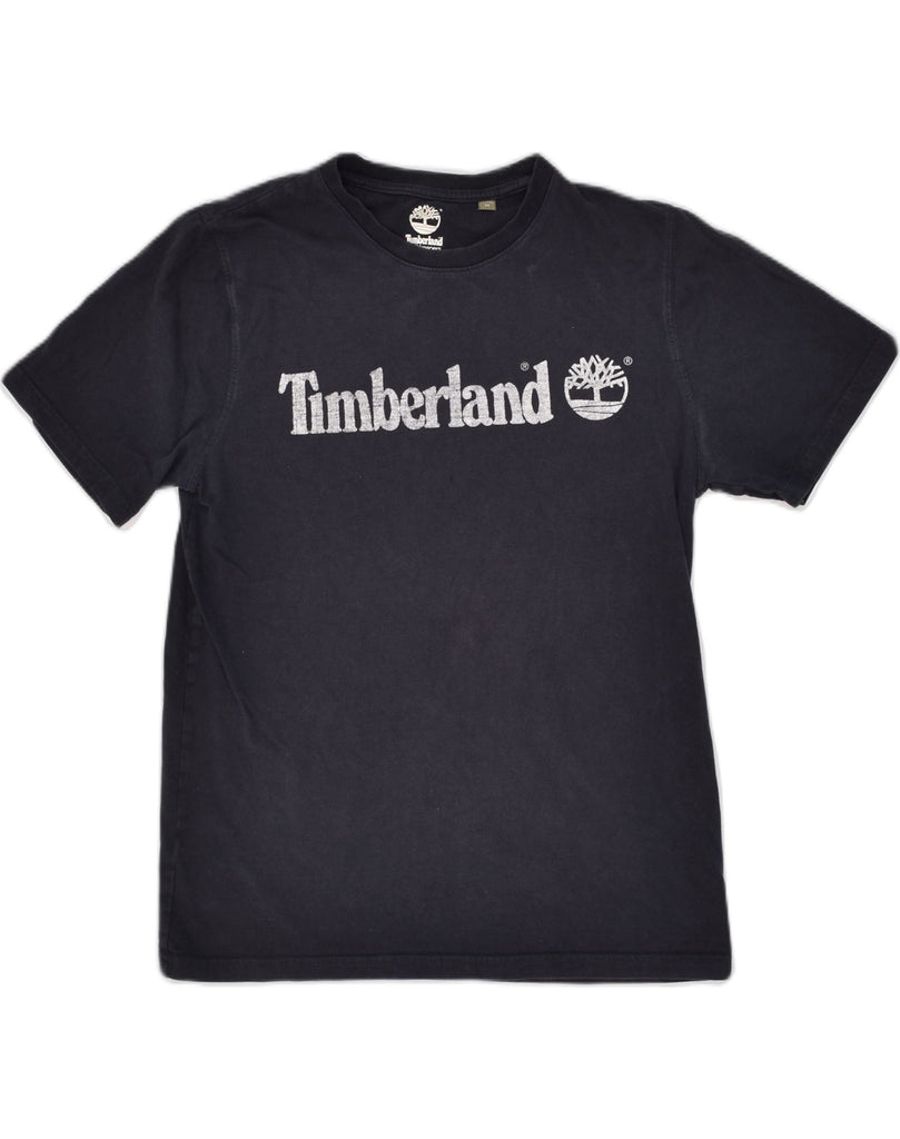 TIMBERLAND Boys Graphic T-Shirt Top 15-16 Years Medium Navy Blue Cotton | Vintage Timberland | Thrift | Second-Hand Timberland | Used Clothing | Messina Hembry 